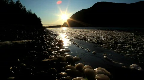 River-winter-ice-flow-3 Stock Footage 362131