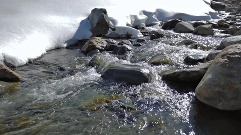 River Winter Panorama View 4k Stock Footage 75268203