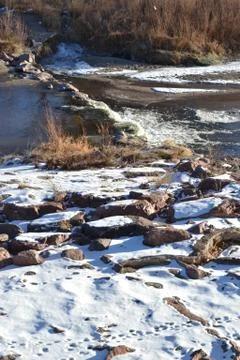 River in Winter Stock Photos