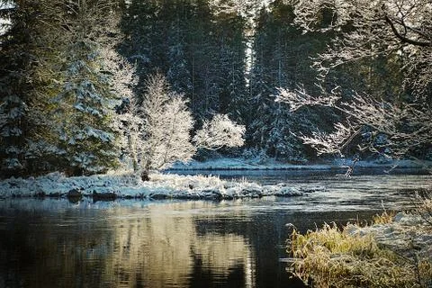 River in winter Stock Photos