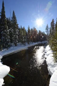 River in winter Stock Photos