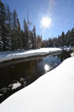 River in winter Stock Photos