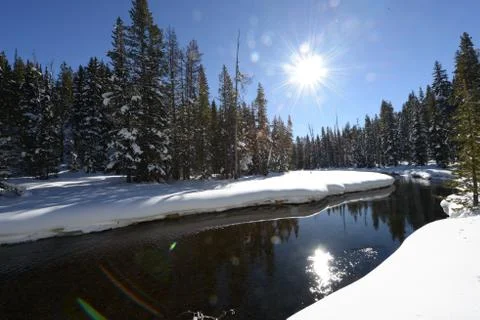 River in winter Stock Photos