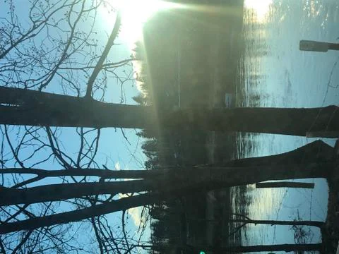 River in the winter Stock Photos