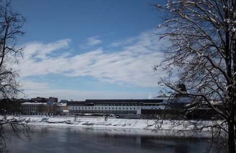 River in winter Stock Photos