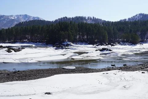 River in winter Stock Photos