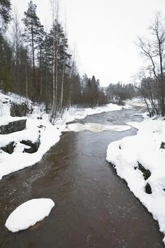 River in winter. Stock Photos