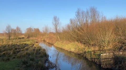River On A Winter's Day Stock Footage 169537077