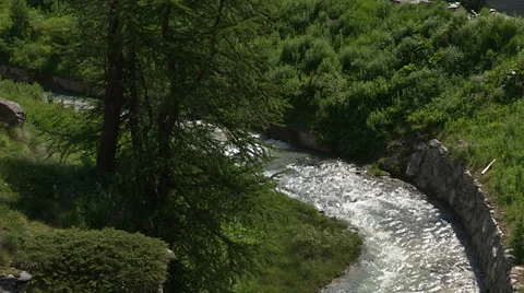 River in the woods Stock Footage 33061382