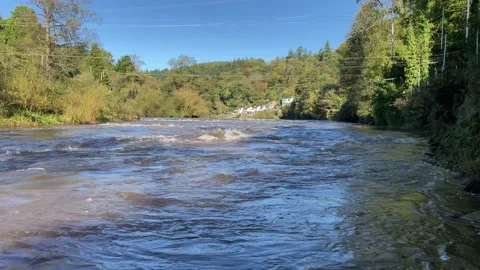 The River Wye and the Wye Valley, Herefordshire, England, UK Stock Footage 287994535