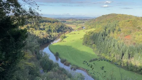The River Wye and the Wye Valley, Herefordshire, England, UK Stock Footage 287994592