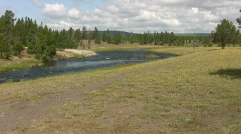 River at Yellowstone Park Stock Footage 503834