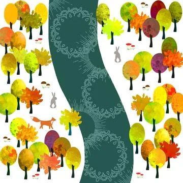 RiverAutomn Stock Illustration