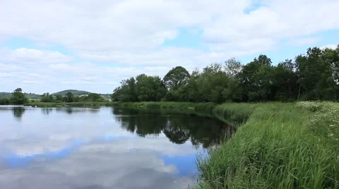 Riverbank view  river forth Stirling Stock Footage 52059895