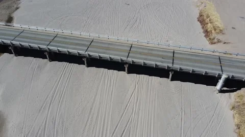 Riverbed With Bridge Stock Footage 148125422