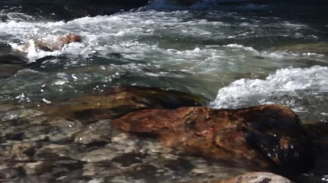Riverbed in the mountains detail 스톡 동영상 40022123