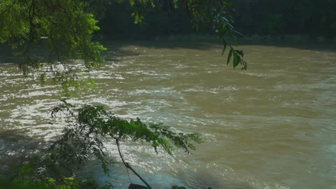 Riverbed of river Mura Stock Footage 145682900