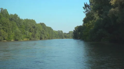 Riverbed of river Mura Stock Footage 145690056