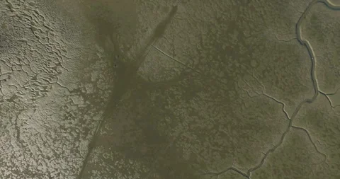 Riverbed of the Sado during low tide Stock Footage 253414183