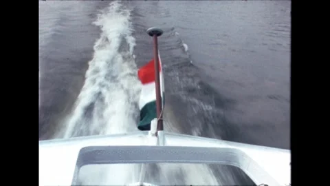 Riverboat Wake Stock Footage 278409978