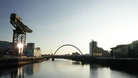 The Riverclyde at Sunset Stock-Footage 132926445