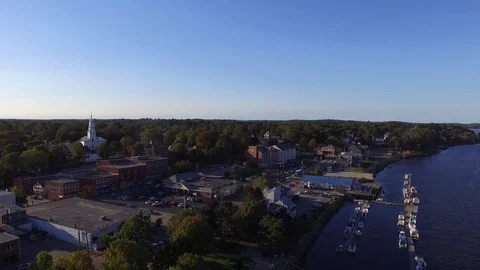 Riverfront at Dusk Video stock 97243803