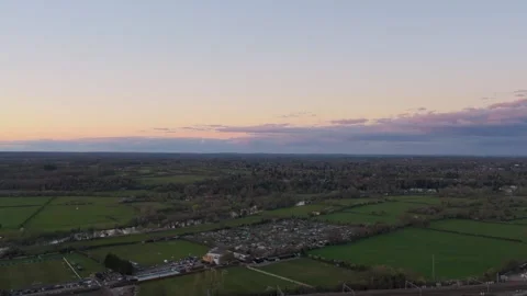 Rivermead Fields Richfield Avenue Reading Aerial shot Stock-Footage 334490533