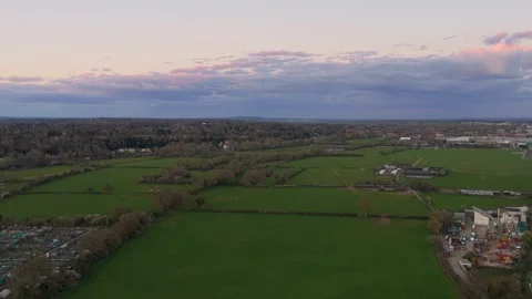 Rivermead Fields Richfield Avenue Reading Aerial shot Stock Footage 334490657