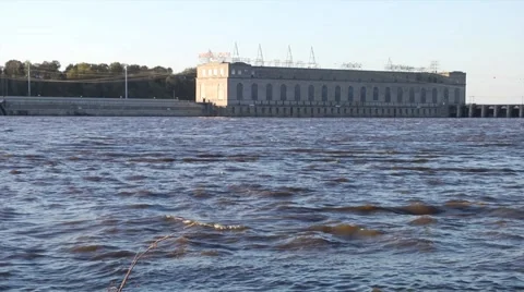 RiverPowerPlant Stock Footage 881176