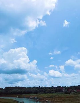 Rivers and clouds Stock Photos