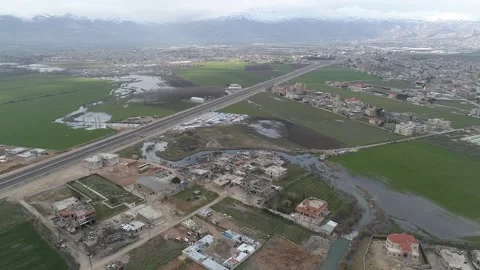 Rivers flood in lebanon Vídeo Stock 152467953