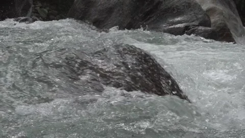 Rivers in hilly areas are very drought during monsoon Stock Footage 250356293