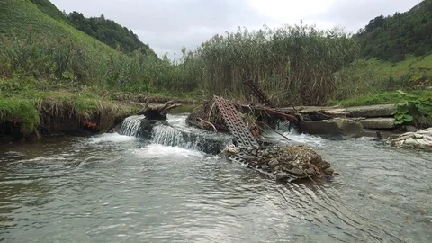 Rivers on the island of Kunashir Stock Footage 75398278