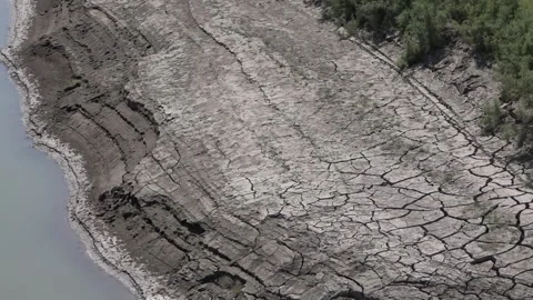 Rivers. Parched and cracking soil Stock Footage 246827556