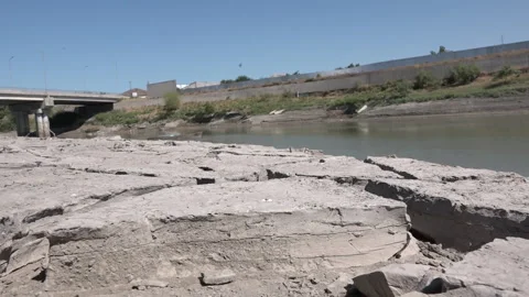 Rivers. Parched and cracking soil Stock Footage 246827751
