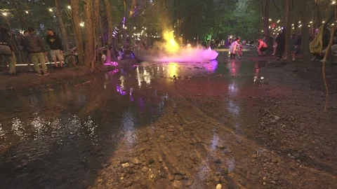Rivers of Sofia night festival 스톡 동영상 284458325