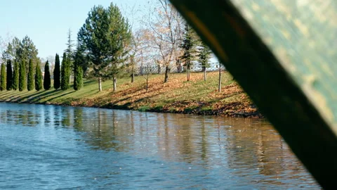 Riverside in autumn landscape Stock-Footage 143972406