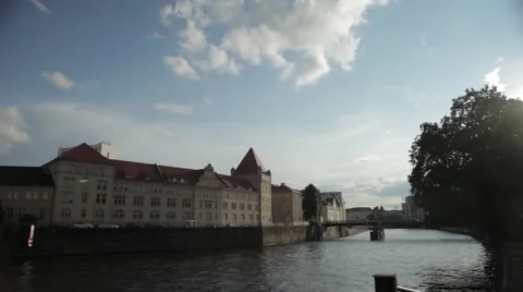 Riverside in Berlin Stock Footage 48299579