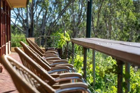 Riverside Cafe Seating Stock Photos