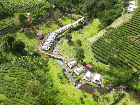 Riverside Camp Fotos Stock