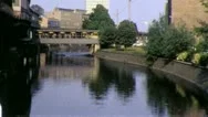 Riverside Canal Street Scene West Berlin 1970S Vintage Film Home Movie 4349 Stock Footage