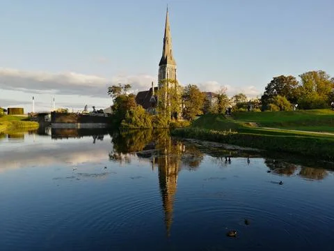 Riverside Church Reflection Stock Photos