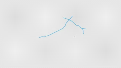Riverside City Line Map Self Drawing Animated Overlay, Alpha 4K Vidéo 340293486