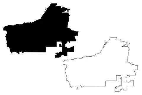 Riverside City map vector Illustrazione stock