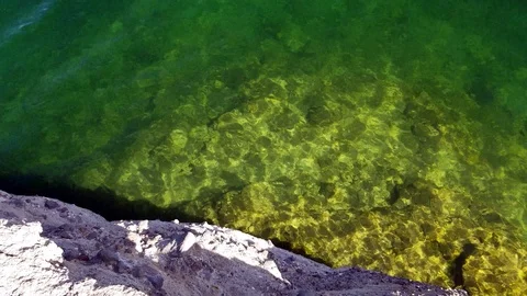 Riverside cliff close up Stock Footage 85709977