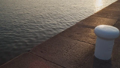 Riverside - Docks at dawn Stock Footage 123424641