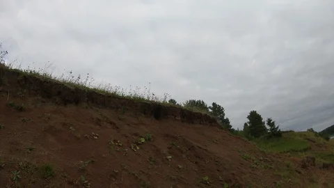 Riverside.The guy jumps down , having previously strongly dispersed. Stock Footage 108579208