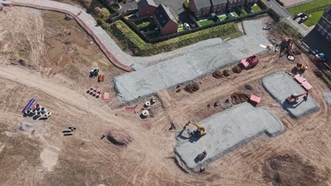 Riverside housing development plot, Bromborough Pool, Wirral, England Stock Footage 305105722