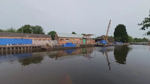 Riverside industrial units Video stock 245154672