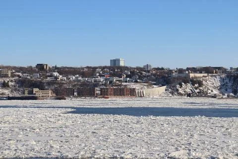 The riverside of Levis in Quebec Stock Photos